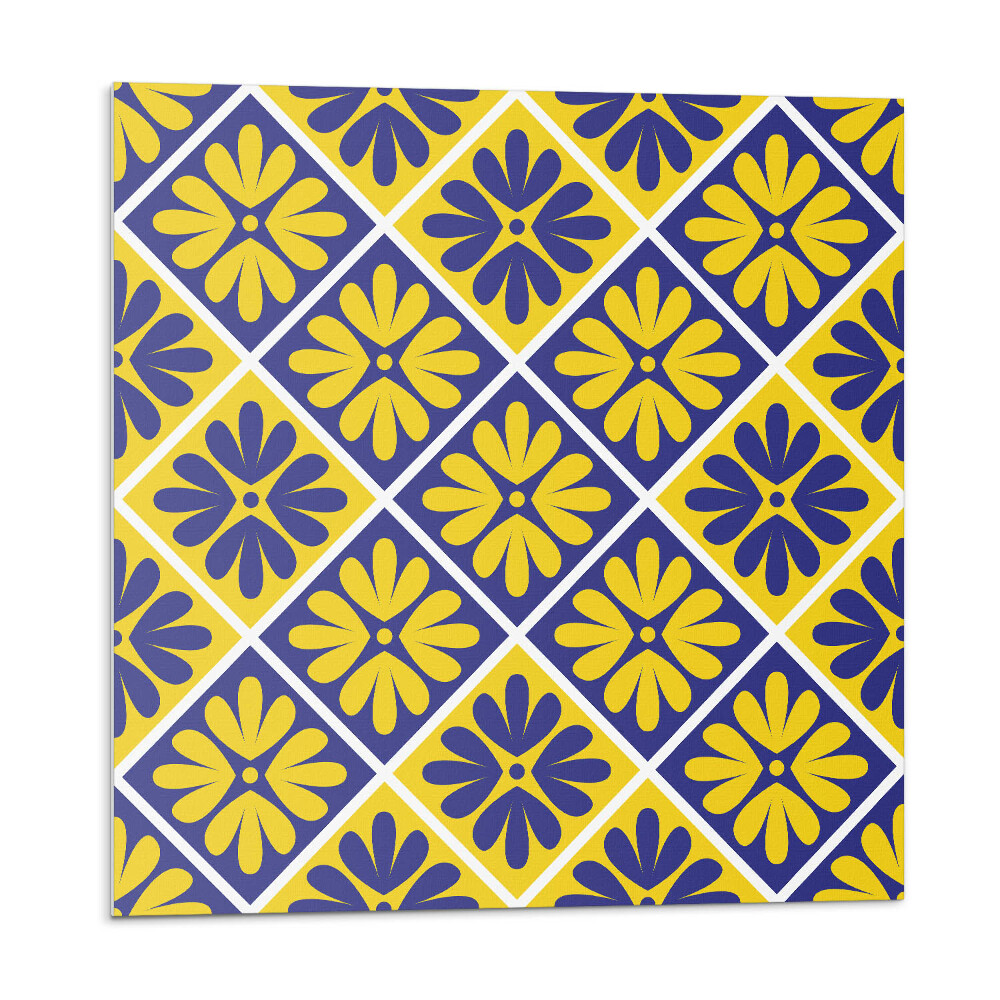 Panou decorativ pvc Model floral într-un aranjament de romburi