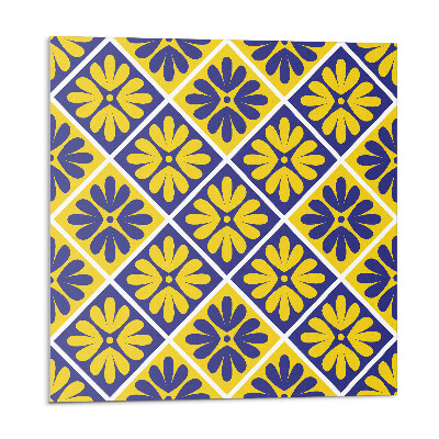 Panou decorativ pvc Model floral într-un aranjament de romburi