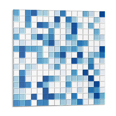 Panou decorativ Mozaic albastru în diferite tonuri