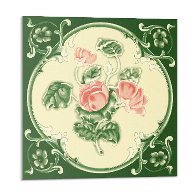 Panou perete Motiv floral cu frunze verzi