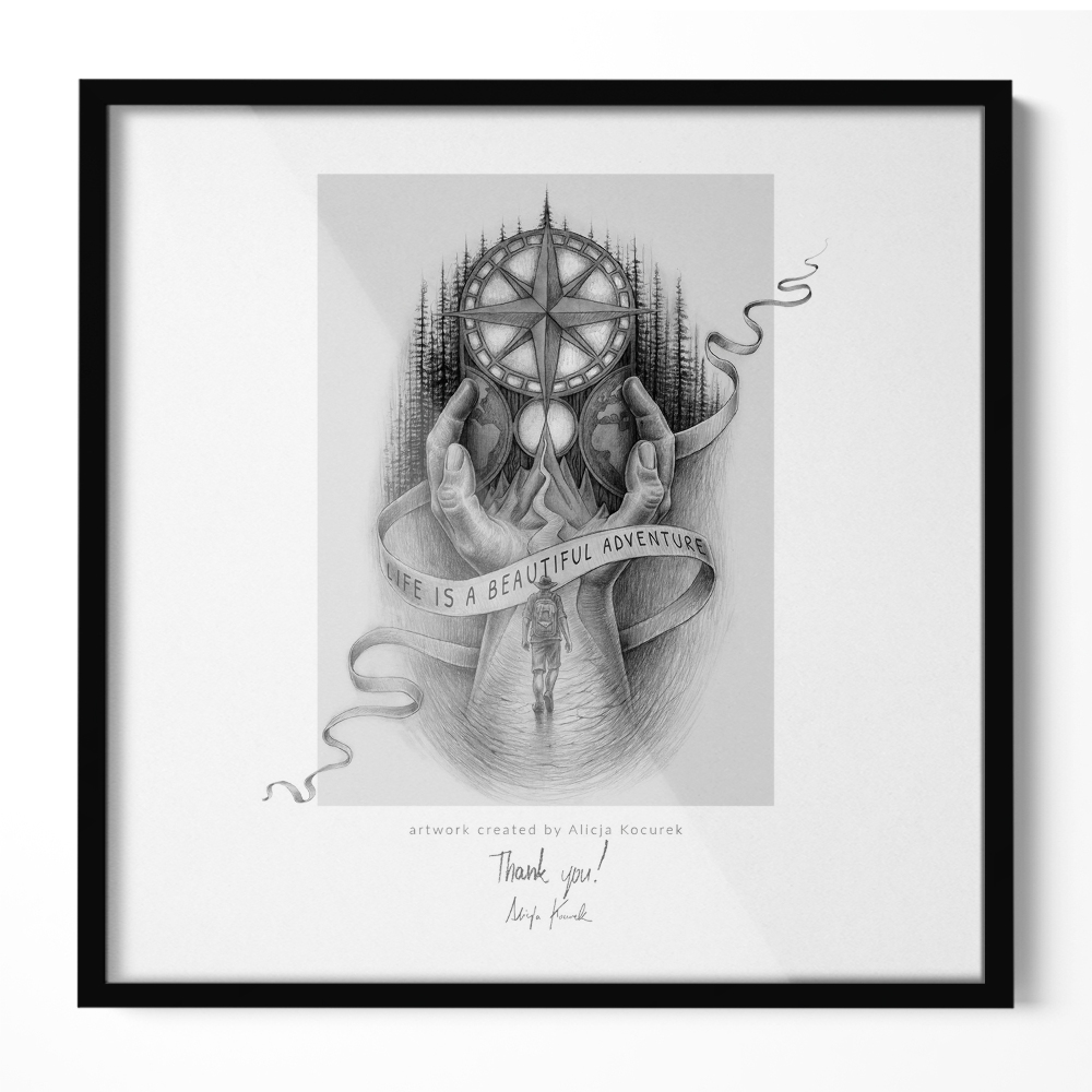 Rama foto neagra 50x50