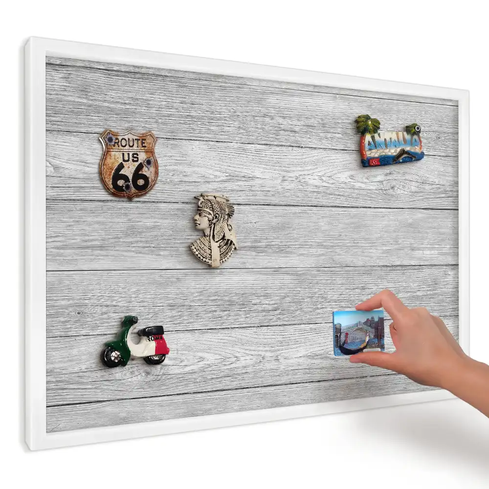 Panou magnetic decorativ cu aspect de lemn gri