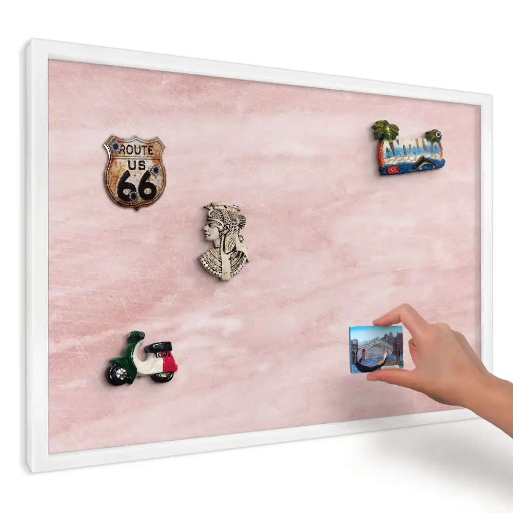 Panou magnetic decorativ de perete cu textură roz delicată