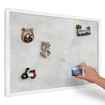 Tablă magnetică de perete modernă cu aspect de beton ușor