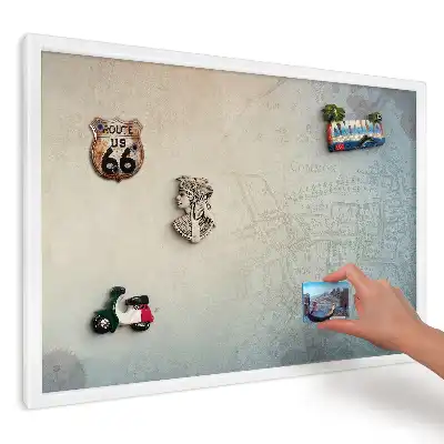 Panou decorativ magnetic cu harta orașului
