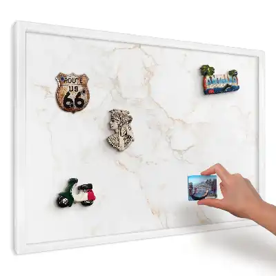 Tablă magnetică de perete cu design de marmură deschisă