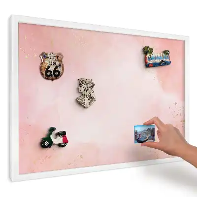 Tablă magnetică de perete roz cu model delicat