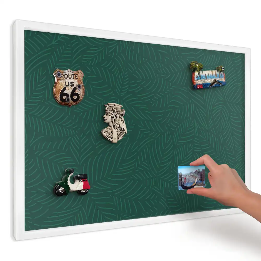 Tablă magnetică de perete cu design modern Frunze verzi