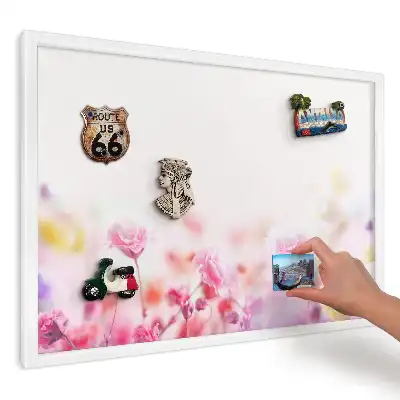Panou magnetic decorativ cu model floral pastelat delicat