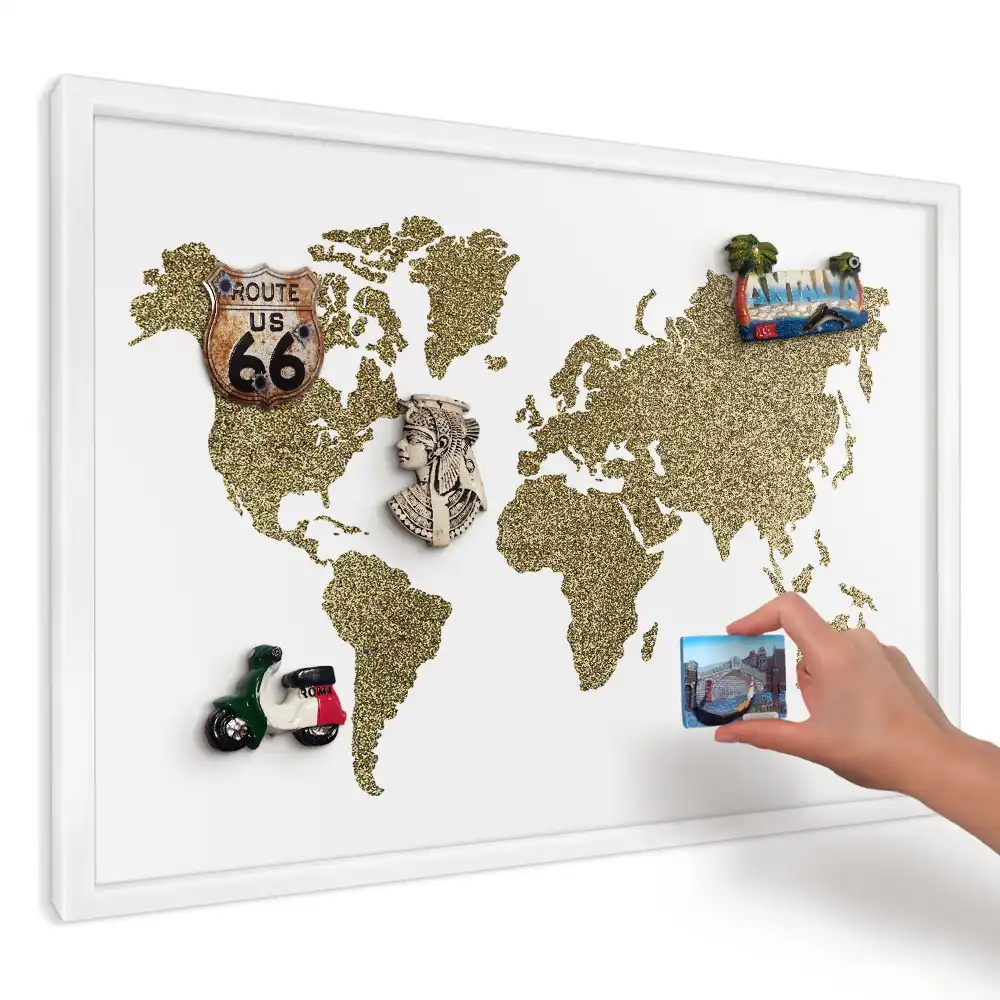 Panou magnetic decorativ de perete Harta cerealelor galbene