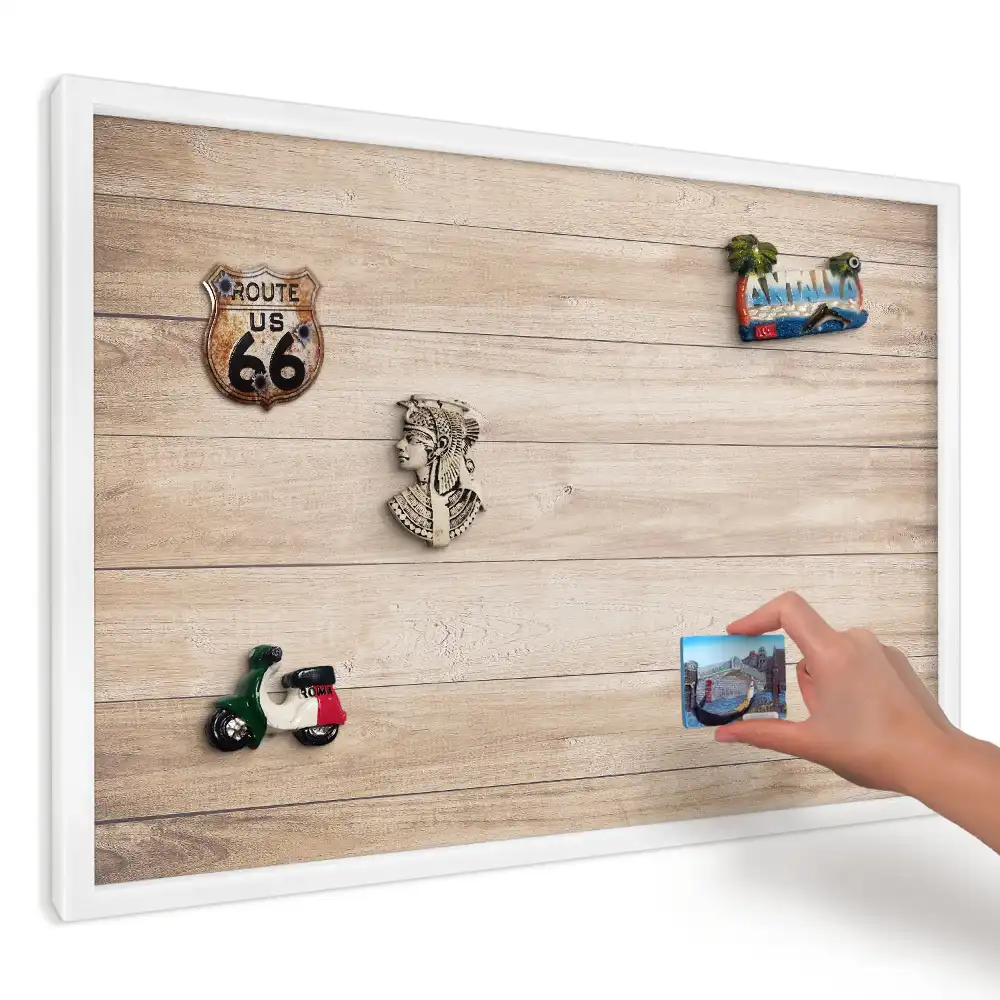 Panou magnetic decorativ din plăci de lemn natural