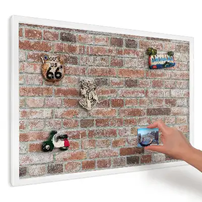 Panou magnetic decorativ cu design de cărămidă rustică caldă