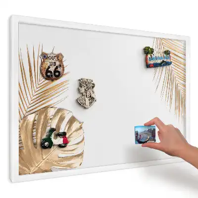 Panou magnetic decorativ cu design minimalist cu frunze elegante