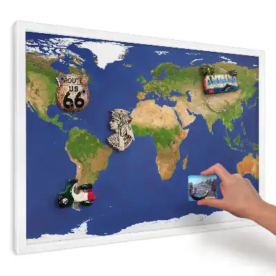 Panou magnetic decorativ de perete Harta Oceanului Albastru