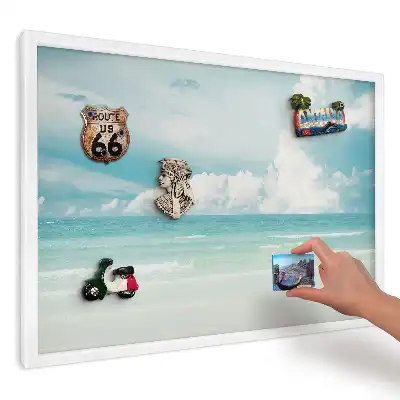Panou magnetic decorativ Marea albastră și norii
