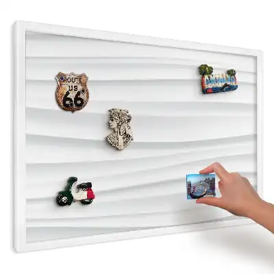 Panou magnetic decorativ cu model valuri albe armonioase