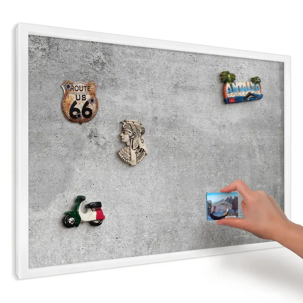 Panou magnetic decorativ de perete Loft cu aspect de beton minimalist