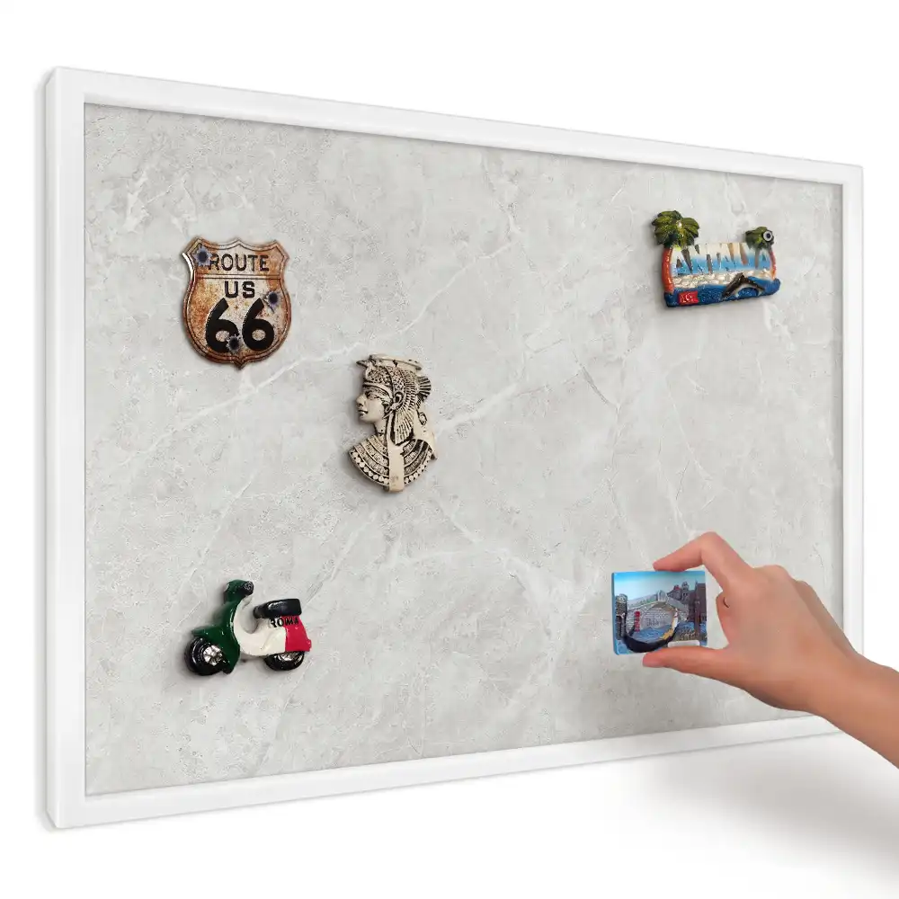 Panou magnetic decorativ cu design de piatră gri naturală