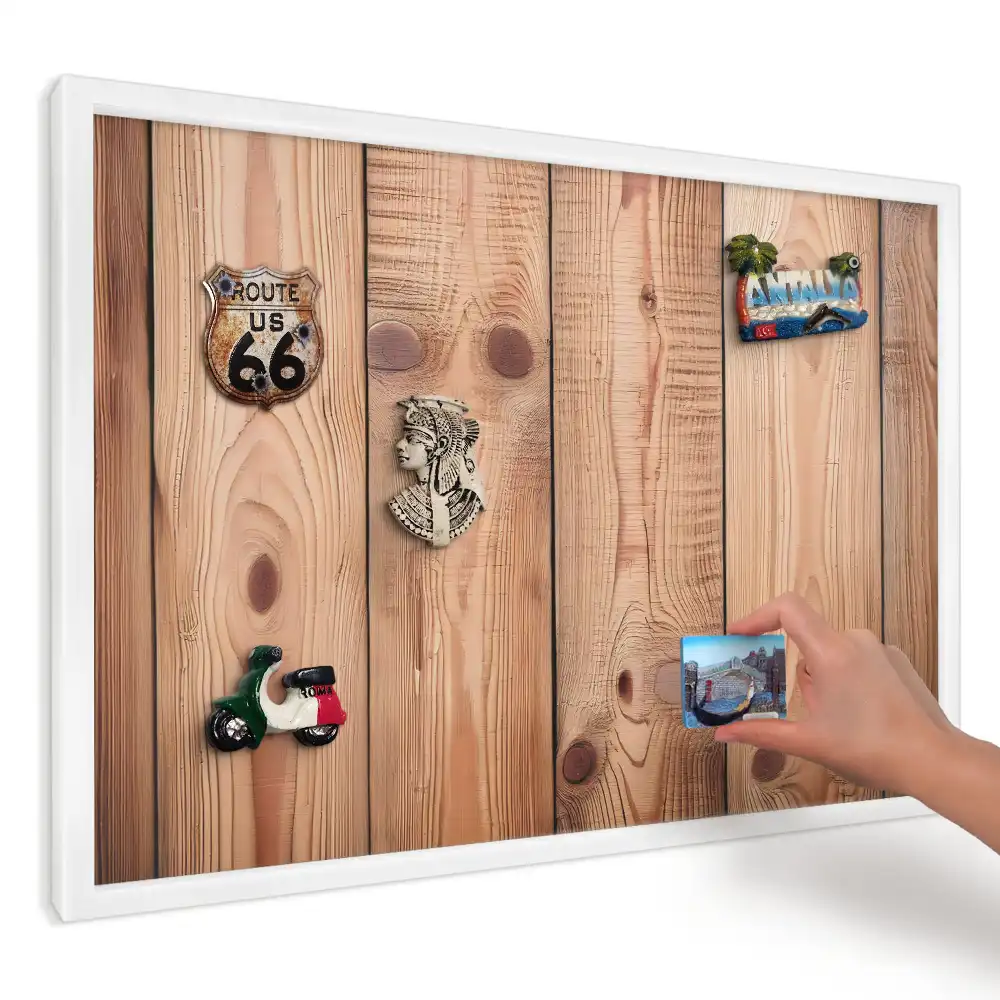 Panou magnetic decorativ cu design de plăci rustice calde