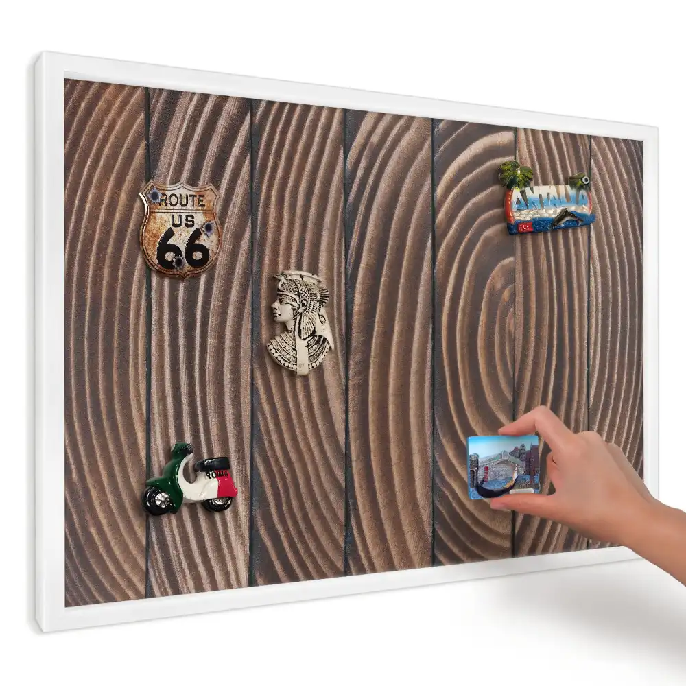 Panou magnetic decorativ cu design fibră maro verticală