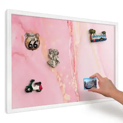 Panou magnetic decorativ cu model abstract Roz și bej