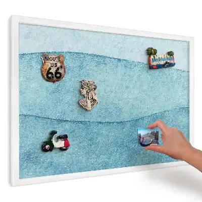 Panou magnetic decorativ cu model valuri armonioase albastre