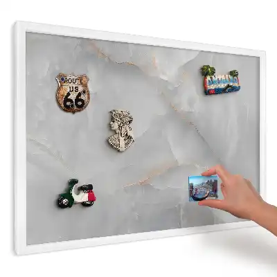 Panou magnetic decorativ de perete Minimalism gri și portocaliu