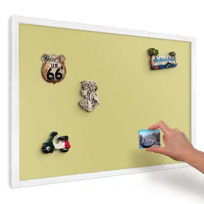 Tablă magnetică de perete minimalistă galben intens