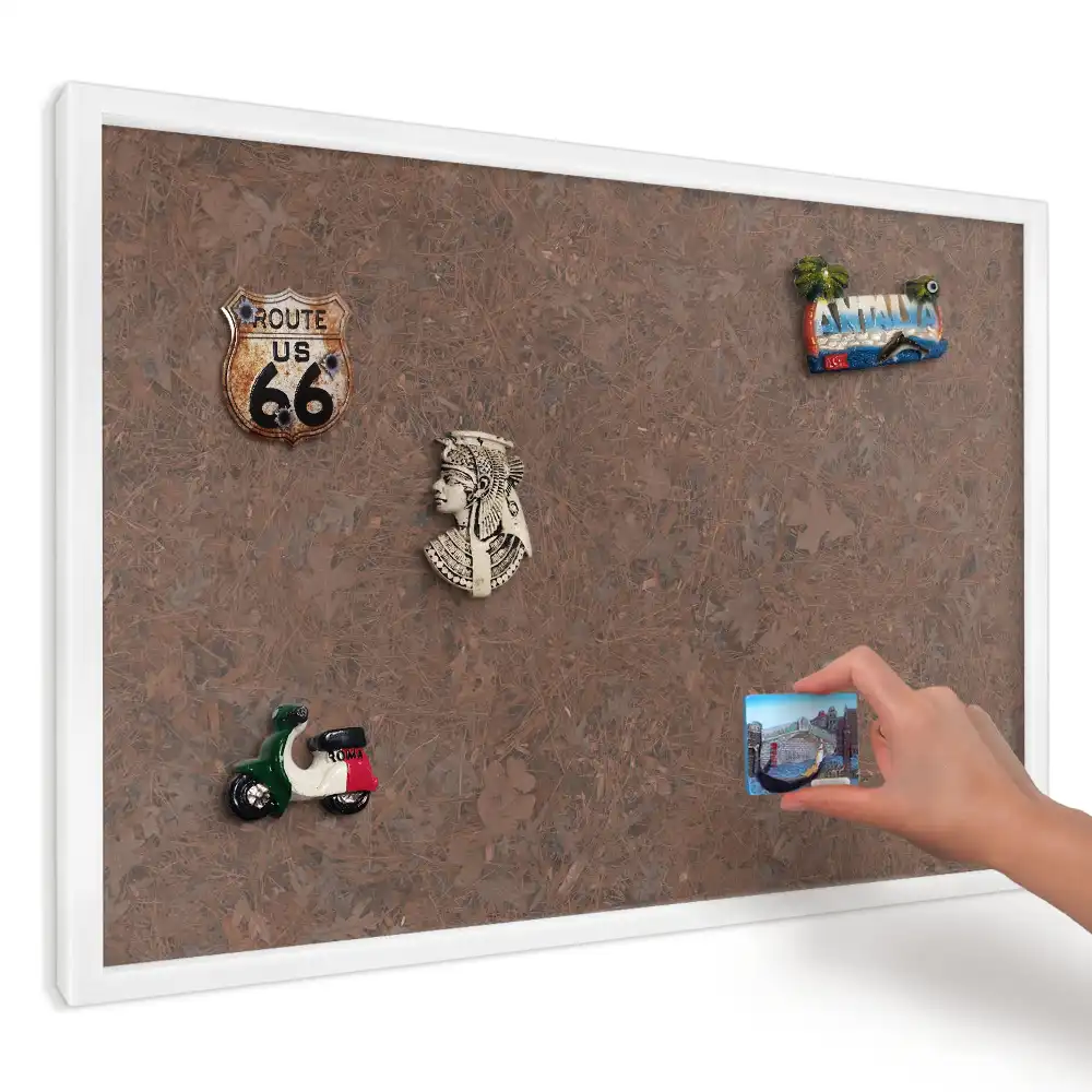 Panou magnetic decorativ de perete cu model de frunze maro