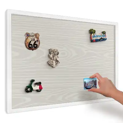 Tablă magnetică de perete cu model fibră de lemn iluminată