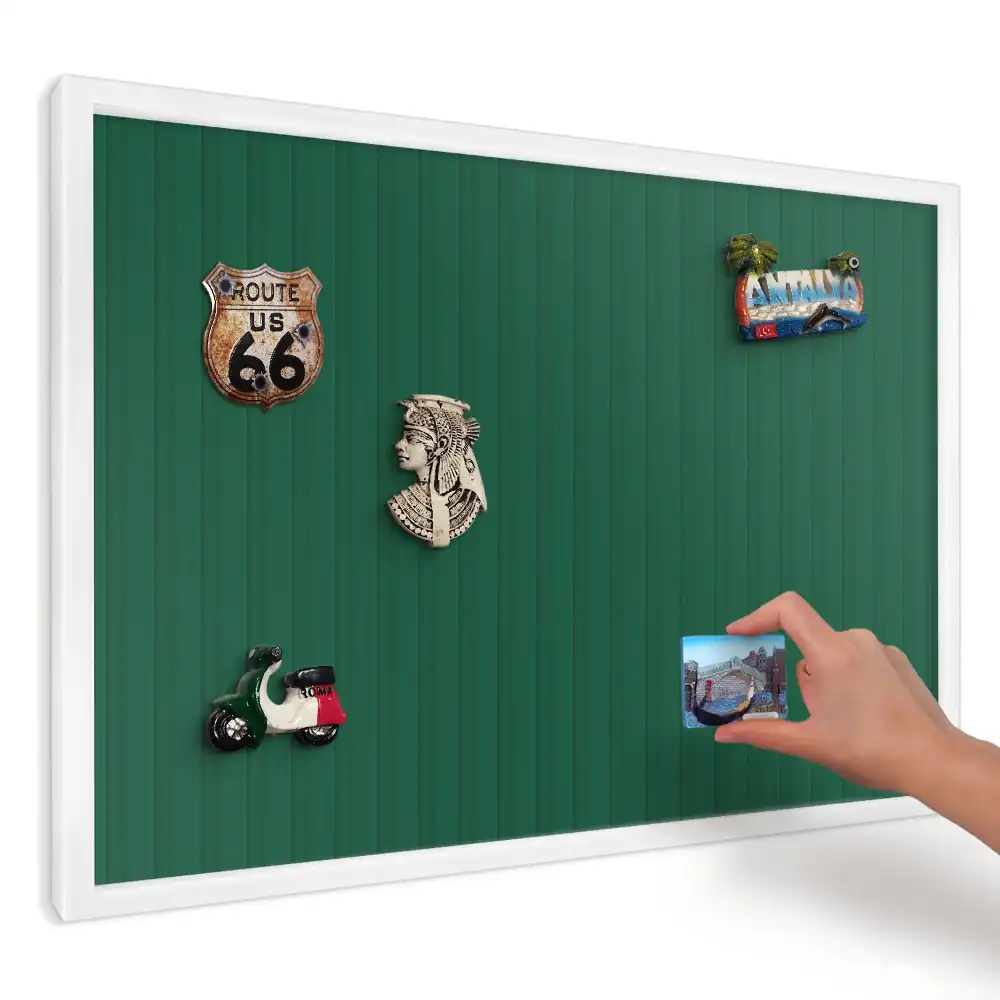 Panou magnetic decorativ cu design minimalist cu dungi verzi