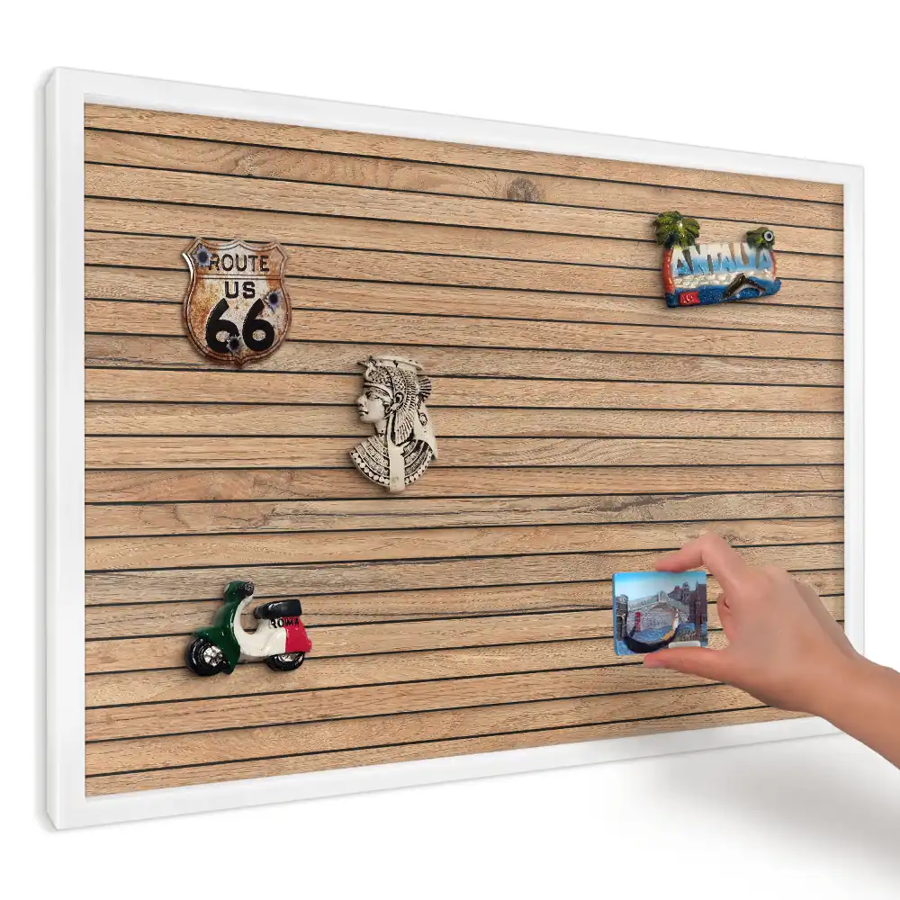 Panou magnetic decorativ cu textură de plăci orizontale naturale