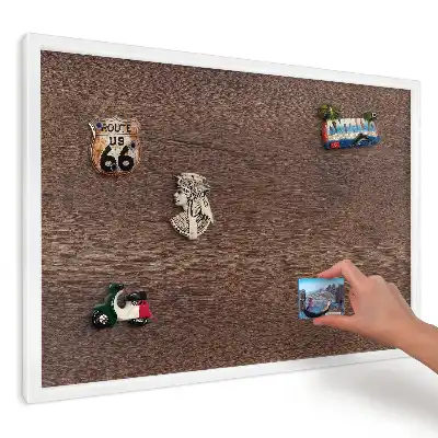 Panou magnetic decorativ cu aspect de lemn brun și fibre pronunțate