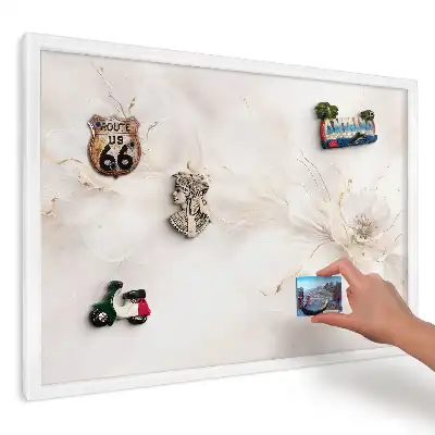 Tablă magnetică de perete cu motiv floral elegant