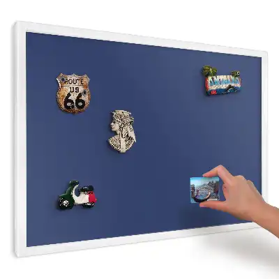 Panou magnetic decorativ de perete în nuanță minimalistă de albastru marin intens