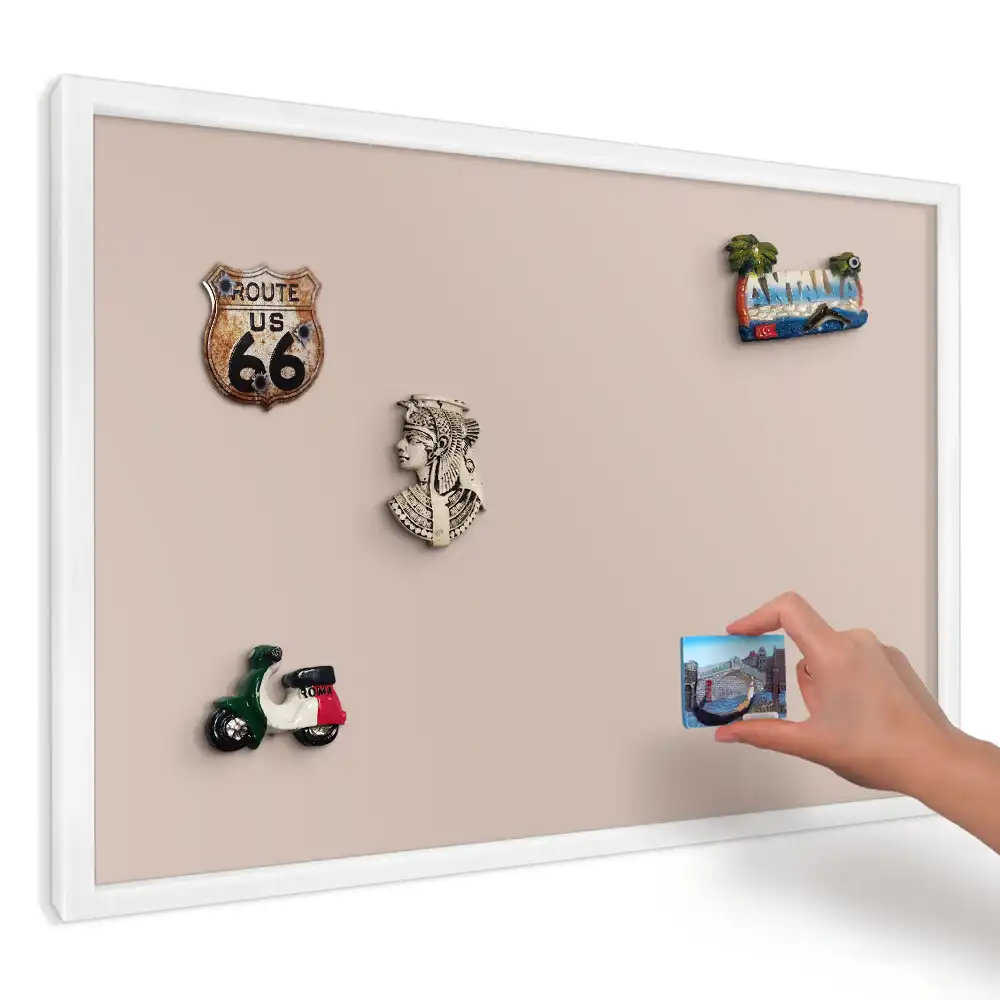 Panou magnetic decorativ cu design minimalist bej