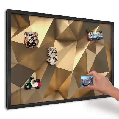 Tablă magnetică pentru magneți de vacanță cu design de cristale geometrice calde