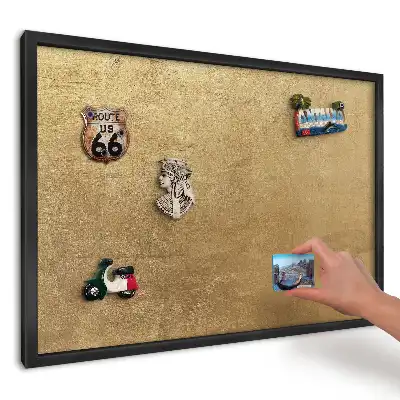 Tablă magnetică pentru magneți de vacanță cu textură galbenă caldă