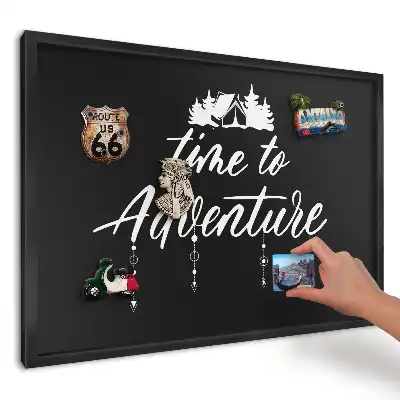 Tablă magnetică pentru magneți de vacanță Aventură în alb și negru