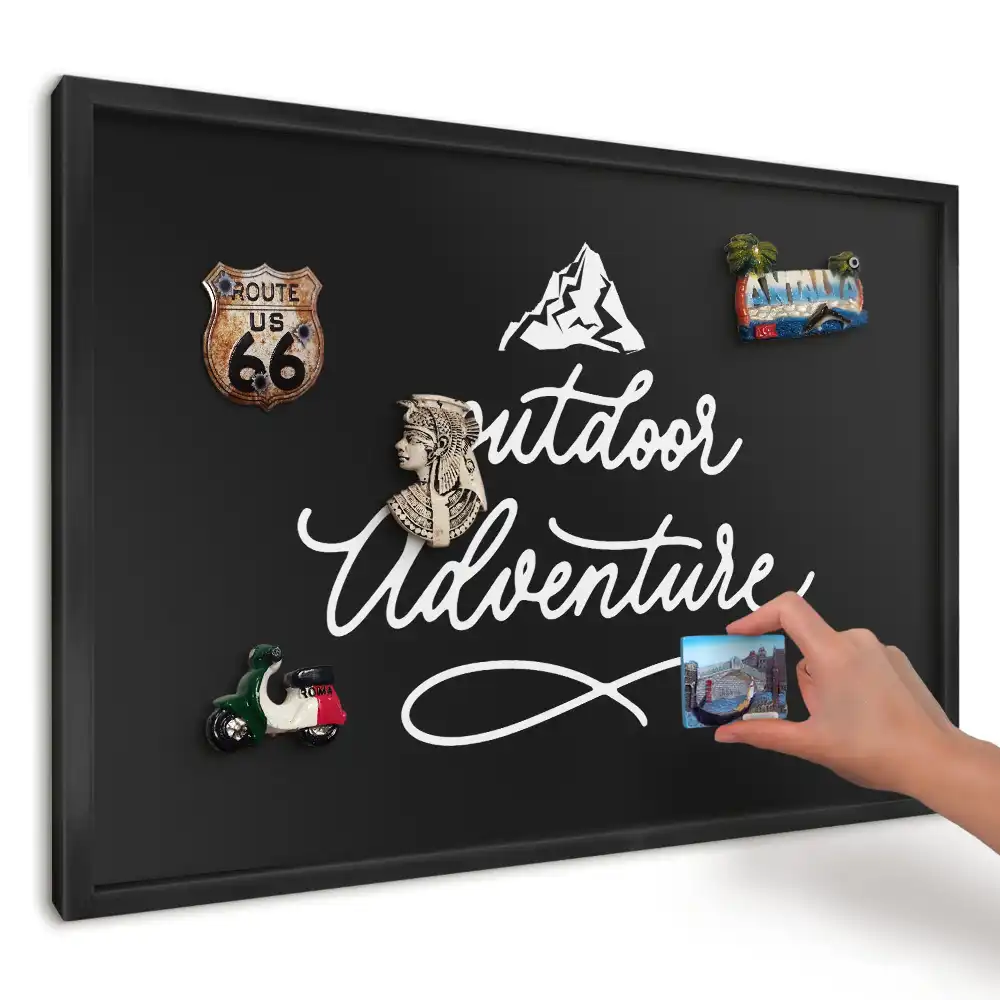 Tablă magnetică pentru magneți de călătorie cu grafică de aventură