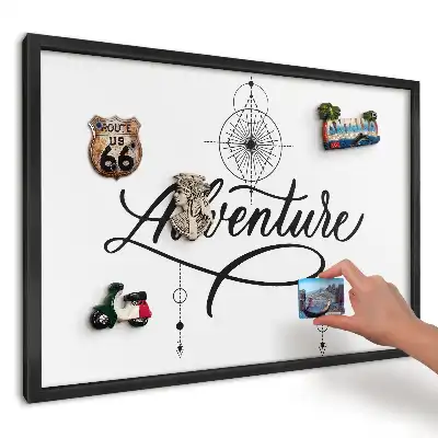 Panou magnetic pentru amintiri din călătorii cu design geometric și litere elegante
