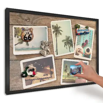 Tablă magnetică pentru magneți de frigider Cărți poștale tropicale retro