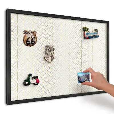Tablă magnetică pentru magneți de frigider Geometrie strălucitoare și delicată