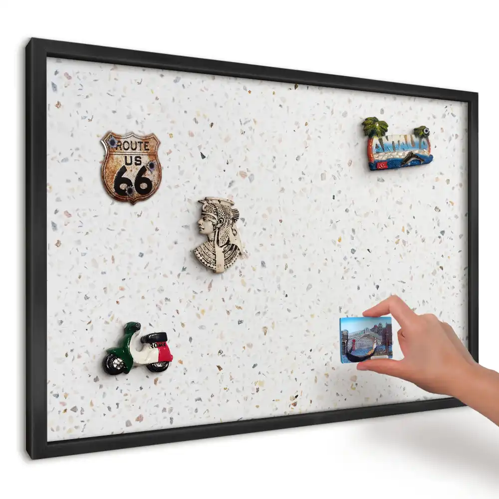 Tablă magnetică pentru magneți de frigider cu design modern Terrazzo