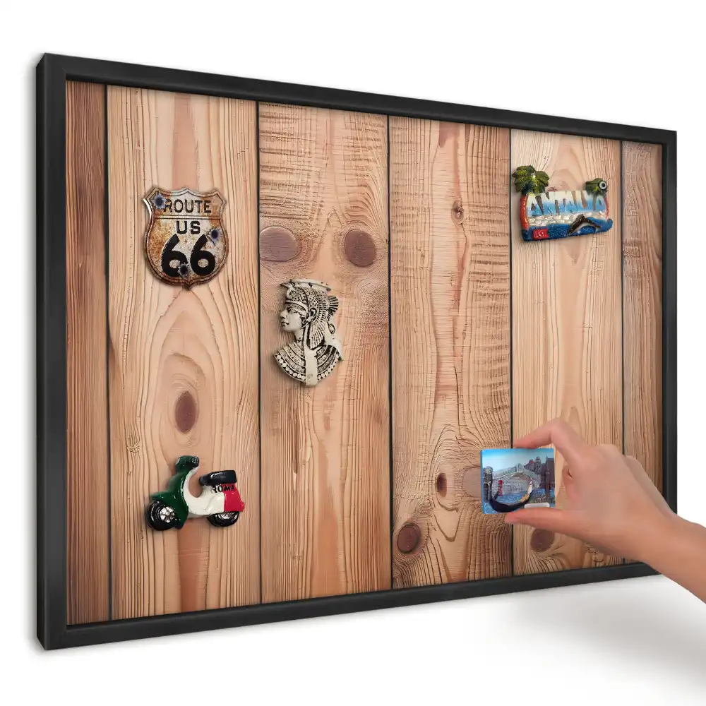 Tablă magnetică pentru magneți de frigider cu design rustic