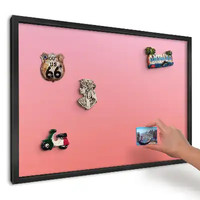 Panou magnetic pentru magneți de călătorie cu design gradient roz și portocaliu