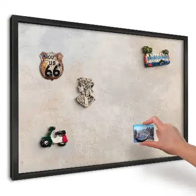 Tablă magnetică pentru magneți de vacanță cu textură minimalistă bej și gri