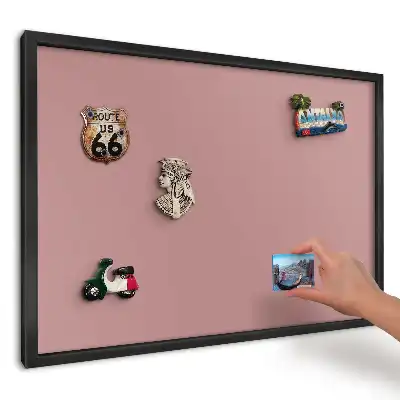 Tablă magnetică minimalistă roz pentru magneți de vacanță