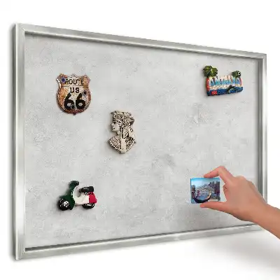 Panou magnetic înrămat cu aspect de beton modern