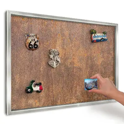 Panou magnetic înrămat cu textură maro închis pentru magneți